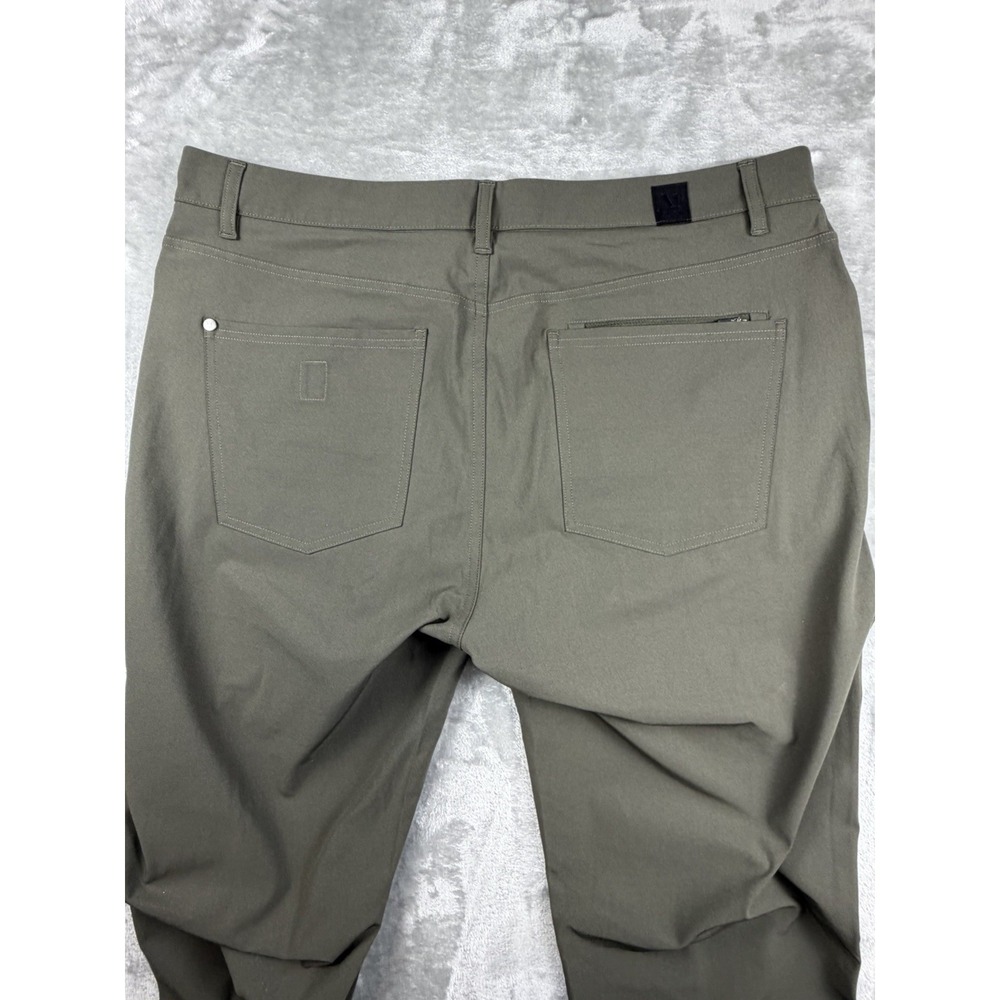 Vuori Meta Pants Men's 36x32 Green Slim Chino 5 Pocket Travel Performance V430 - Picture 3 of 16
